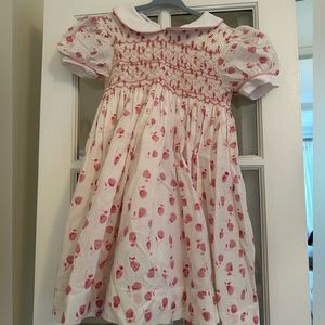 Julia Amory x Smocking Bird Pink/White Smocked Dress, Easter spring